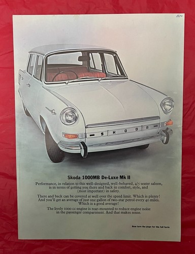 1970 skoda 1000mb luxe mk - 1970, de-luxe