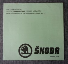 SKODA CARS orig 1977 UK Mkt